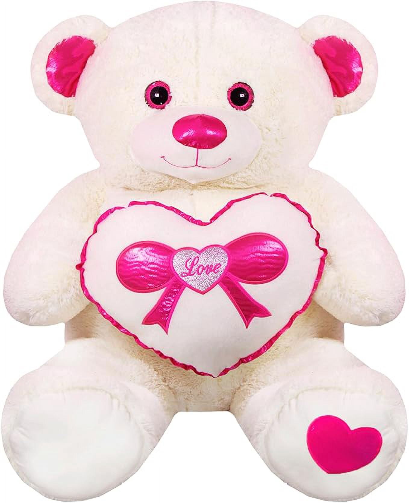 PELUCHERIA - Oso Rechoncho Blanco Moño Rosa | Walmart en línea