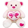 thumbnail image 1 of PELUCHERIA - Oso Rechoncho Blanco Moño Rosa, 1 of 1