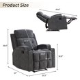 thumbnail image 3 of Bonzy Home Fabric Manual Recliner Chair — Modern Single-Seat Recliner with Padded Armrests & Backrest for Living Room & Bedroom, 3 of 6