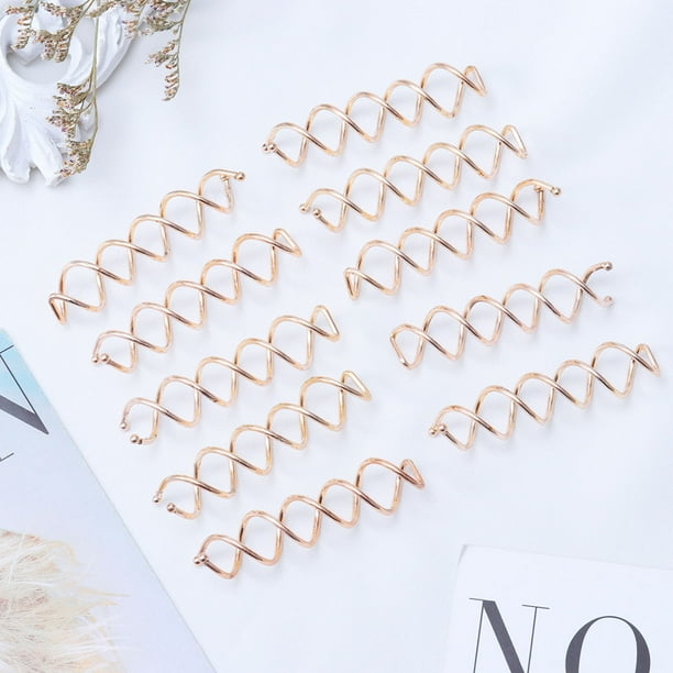 BESTYASH 10Ud Pins Espirales Para El Color Dorado Ligero Y Duradero Para Peinados El