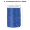 thumbnail image 2 of Uxcell 98 Yards 150D/0.8mm Leather Sewing Thread Polyester Waxed Cord, Denim Blue, 2 of 5