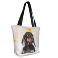 thumbnail image 2 of Fotbe Dachshund Sitting in Bathtub Pattern Beach Tote,Shoulder Handbag,Spacious Tote Bag,Lightweight Travel Bag,Versatile Shopping Bag, 2 of 9