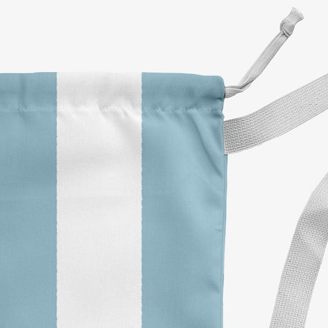 Simply Daisy Noel on a Stripe 28 x 36 inch Blue Laundry Bag