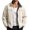 Beige, variant on Mens Stand Collar Bomber Jackets Windproof Structured Stiff Multi-Pocket Long Sleeve Coats Casual Durable Relaxed Fit Outerwear