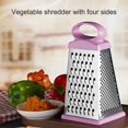 thumbnail image 3 of Four-Sided Grater with Ergonomic Handle and Rubber Ring for Cheese, Vegetable, and Potato Cutting, 3 of 5