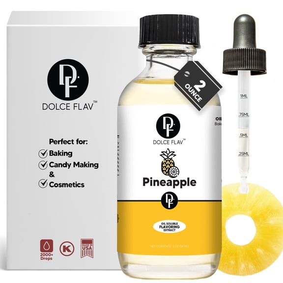 Dolce Flav - Oil Soluble Pineapple Flavoring 2 oz