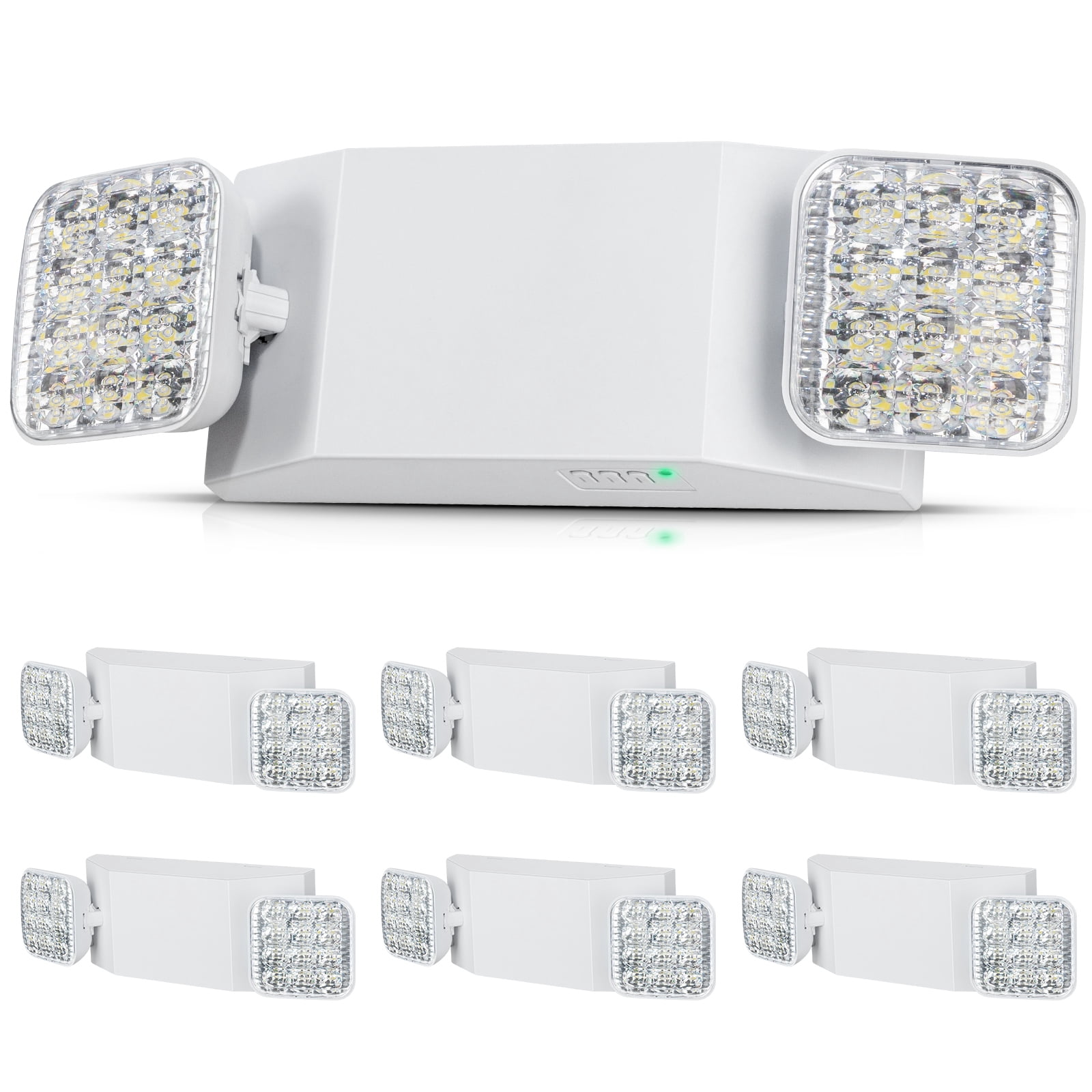 VEVOR 6 Pcs Luminaires d'Urgence Commerciaux Sortie LED Batterie de Secours