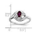 thumbnail image 2 of Primal Gold 14 Karat White Gold 5x3mm Oval Rhodolite Garnet and Diamond Ring, 2 of 3