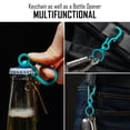 thumbnail image 4 of Key Unity Keychain Clip with Bottle Opener, KM01 Titanium Carabiner Key Ring Holder for Car Keys, Key Finder (Blue), 4 of 7