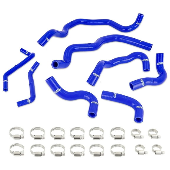 Mishimoto MMHOSE-Q50-16ANCBL Silicone Intercooler Coolant Hose Kit, fits Infiniti Q50/Q60 3.0T 2016 , Blue