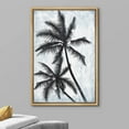 thumbnail image 3 of wall26 Framed Canvas Print Wall Art Windy Palm Tree Silhouettes with Blue Grunge Background Floral Nature Illustrations Modern Art Rustic Dramatic for Living Room, Bedroom, Office - 16"x24", 3 of 5