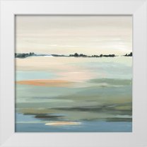 Lera  20x20 White Modern Wood Framed Museum Art Print Titled - The Calm I