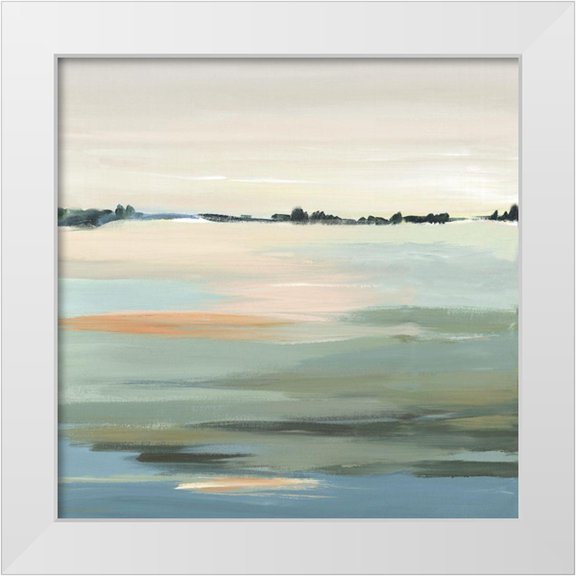 Lera  20x20 White Modern Wood Framed Museum Art Print Titled - The Calm I