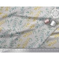 thumbnail image 1 of Soimoi Gray polyester Crepe Fabric Flower Leaves Print Sewing Fabric Yard 42 Inch Wide, 1 of 2