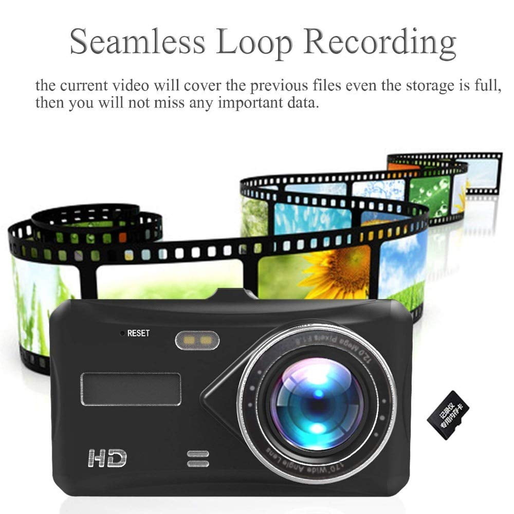 Dual Lens HD 1080P Car DVR Dash Cam Night Vision Camera Video Recorder G-sensor