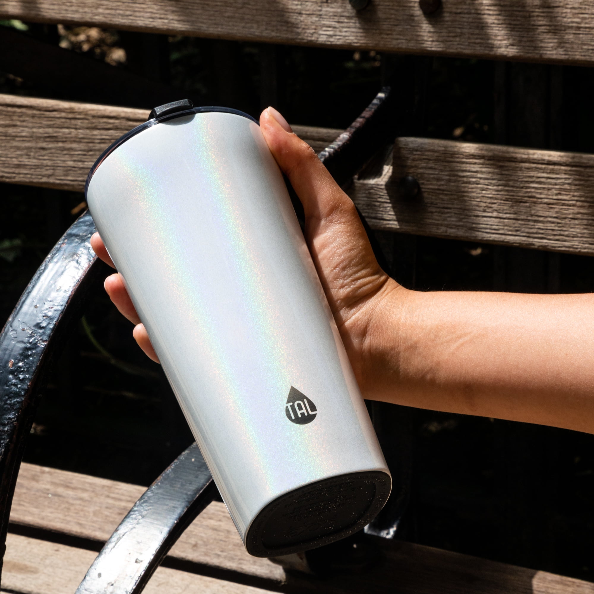 TAL Stainless Steel Cruise Tumbler with Easy Sip Straw 25oz, White