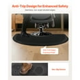 thumbnail image 6 of KFFKFF Salon Mat for Hair Stylist, 3 x 4 FT Semi-circle Chair Mat, 1/2-inch Thick Anti-Fatigue Barber Floor Mat with Round Cut Out, Easy-to-Clean PVC Surface & Anti-Trip Beveled Edges, 6 of 9