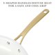 thumbnail image 4 of Juego de utensilios de cocina cerámica antiadherente 10 piezas aluminio esmaltado calibre pesado blanco lino mango dorado, 4 of 6