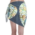 thumbnail image 2 of Kll Black Head Woman With Marijuana Hair Print Women'S Sarong Coverups Short Bathing Suit Wrap Skirt Beach Wrap Swimsuit Cover Ups, 2 of 7