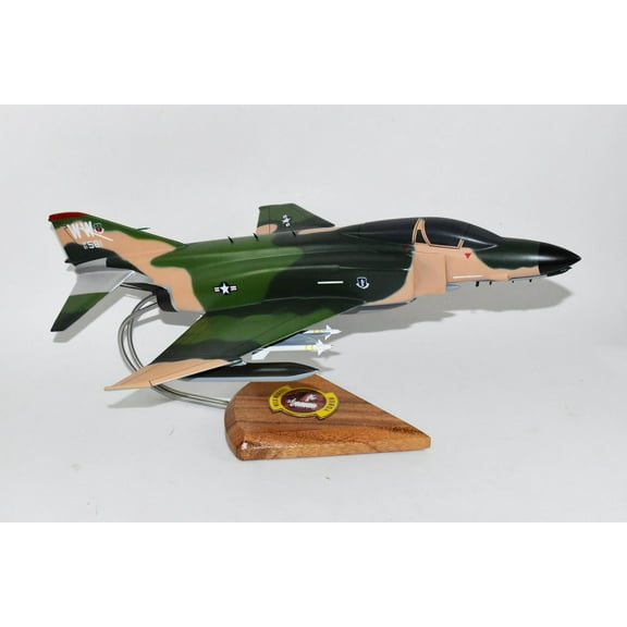 Wild Weasels F-4G Model, 1/42 (18") Scale, Mahogany, Fighter, McDonnell Douglas