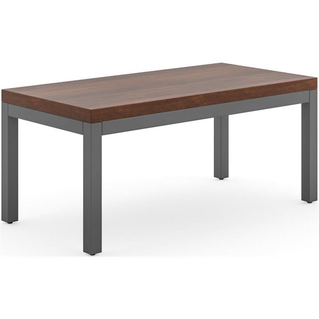 Homestyles Table Basse en Bois d'Acajou Merge Teinture Noyer Brun