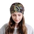 thumbnail image 5 of Bingfone Men Women Slouch Beanie Watercolor Romantic Paisley Print Cap Hip-Hop Hat Headwear Hats Turban Unisex, 5 of 8