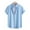 Light Blue, variant on Men's Casual Short Sleeve Button-Down Shirt, Solid Color Polyester Top for Summer Outdoor Wear