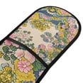 thumbnail image 4 of Yayeee Double Oven Mitt Kitchen Heat Resistant Baking 35" x7" Quilted Glove, Pink Floral Wave, 4 of 6