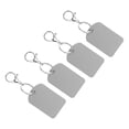thumbnail image 1 of Unique Bargains Leather Key Fob, 4 Pack PU Leather Key Fob with Key Rings for ID Key Cards, Gray, 1 of 6