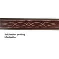 thumbnail image 5 of Derby Dog Designer Series USA Leather Padded Fancy Stitch Dog Collar - 10" / Havana, 5 of 6