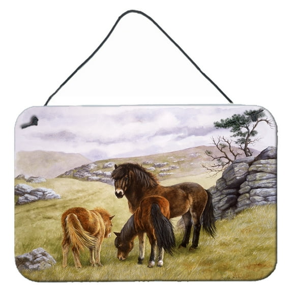 Carolines Treasures BDBA0189DS812 Horses in the Meadow Wall or Door Hanging Prints  8x12 multicolor