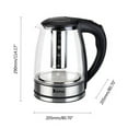 thumbnail image 2 of Clearance! Glass Electric Kettle, Tea Kettle With LED Light,1500W 1.8L Cordless Portable Water Kettle Boiler Tea Pot With BPA-Free, Auto-Shutoff Stainless Steel Kettle Water Boiler, 2 of 10