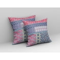 thumbnail image 4 of 20â Pink Teal Patch Blown &amp;amp; Closed Suede Throw Pillow, 4 of 4