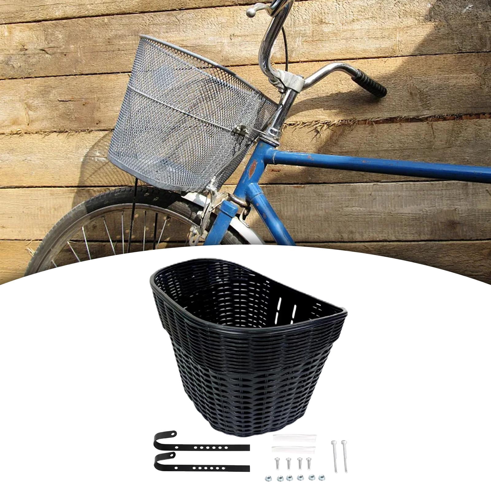DimyFew Bicycle Basket for The Front, Luggage Carrier Basket for Excursions And Shopping black