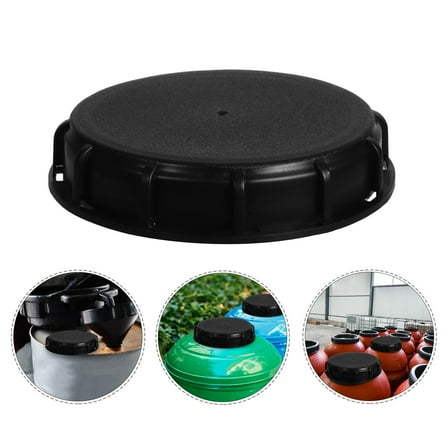 Clispeed Outdoor Bucket Cover IBC Tote Lid Cover Black 1Pack for Industrial Use
