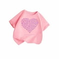 thumbnail image 1 of Hauts Décontractés pour Filles Col Ras du Cou T-Shirts à Manches Courtes Tenues Mode 2025 Chemises Printemps Été, 1 of 5