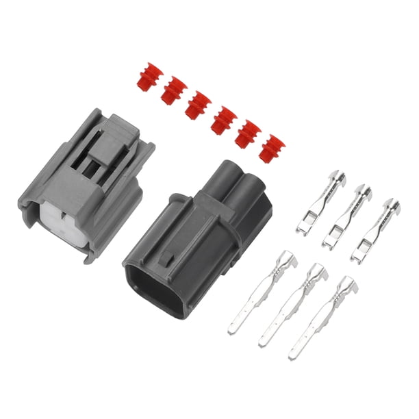 Conector de sensor de posición del árbol de levas de 3 pines Unique Bargains, conector macho hembra impermeable para Toyota, 1 juego