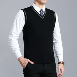 Mens Fashion Casual Jacquard V Neck Jacquard Bottomed Plaid Shirt Sleeveless Sweater Vest Oversized Cardigan Men Button up Sweaters for Men Full Zip Sweaters Crop Sweater for Men Sweater Man Light