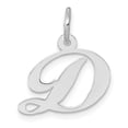 thumbnail image 1 of 14k White Gold Small Fancy Script Initial D Charm, 1 of 3