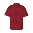 thumbnail image 3 of Goofa Christmas Red Snowflakes Hawaiian Shirt for Men, Unisex Summer Beach Casual Short Sleeve Button Down Shirts,Aloha Tropical Floral print shirt-Large, 3 of 9