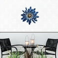 thumbnail image 6 of Liffy Large Metal Flower Wall Decor-20 inches 3D Metal Wall Art for Outdoor Decoration-Blue, 6 of 8
