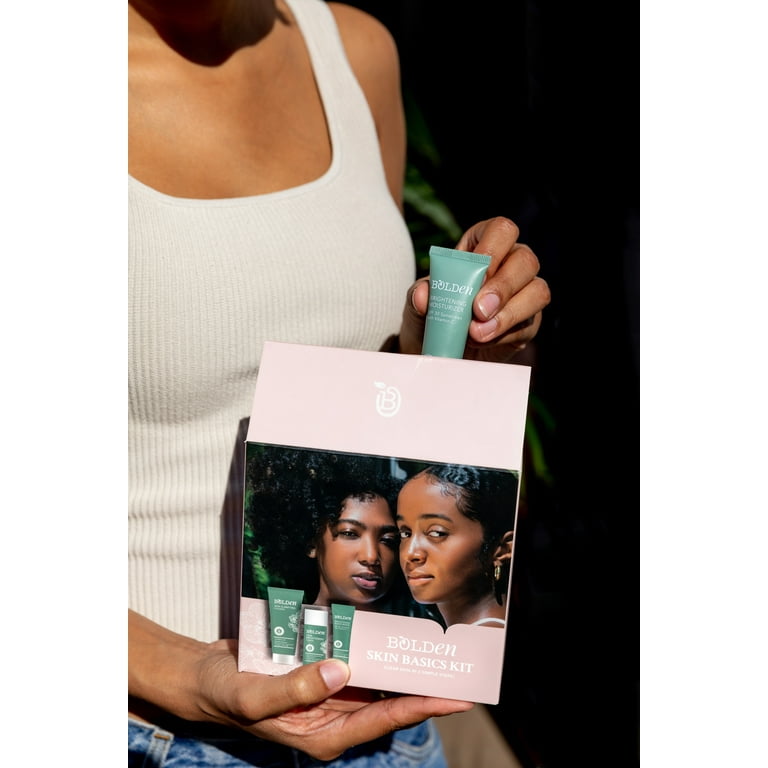Bolden 3Pc Daily Skin Basics Kit: Facial Moisturizer, Clear Gel