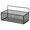 thumbnail image 3 of Wall Hanging Baskets Wire Storage Basket Farmhouse Food Storage Floating Shelves Black, 3 of 9