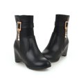 thumbnail image 3 of B91xZ Bottines pour Femmes Bottes de Combat Lacées, Noir 7, 3 of 5
