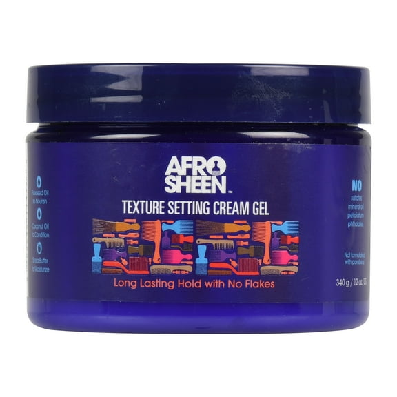 Afro Sheen Texture Setting Cream Gel, Hydrating Textured Hair12 oz