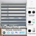 thumbnail image 5 of MING CHEN Motorized Zebra Blinds, Remote Control Day and Night Roller Blinds, 85% Blackout Dark Grey (59"W x 72"H), 5 of 7