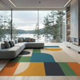 thumbnail image 2 of ODIKA 8'x10' Multicolor Geometric Tale Design Washable Area Rug Modern Abstract Patterns for Stylish Decor Non-Shedding, Easy Care, for King Size Bedroom Under Bed, Master Suite, 2 of 7
