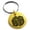 Gold, variant on Stainless Steel Letter D Initial 3D Cube Box Monogram Engraved Small Medallion Circle Charm Keychain Keyring
