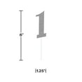 thumbnail image 2 of Party Central Club Pack of 12 Glittered Silver '1' Party Decorating Cake Dessert Toppers 7”, 2 of 2