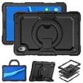 thumbnail image 2 of Case for Lenovo Tab K10 10.3 inch/M10 FHD Plus 2020 2nd Gen, 360 Rotating Stand Handle Pencil Holder Shoulder Strap Heavy Duty Shockproof Cover, Black, 2 of 7